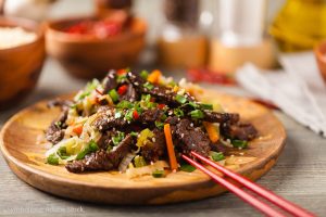 Rinder Hüftsteak mit Gemüse