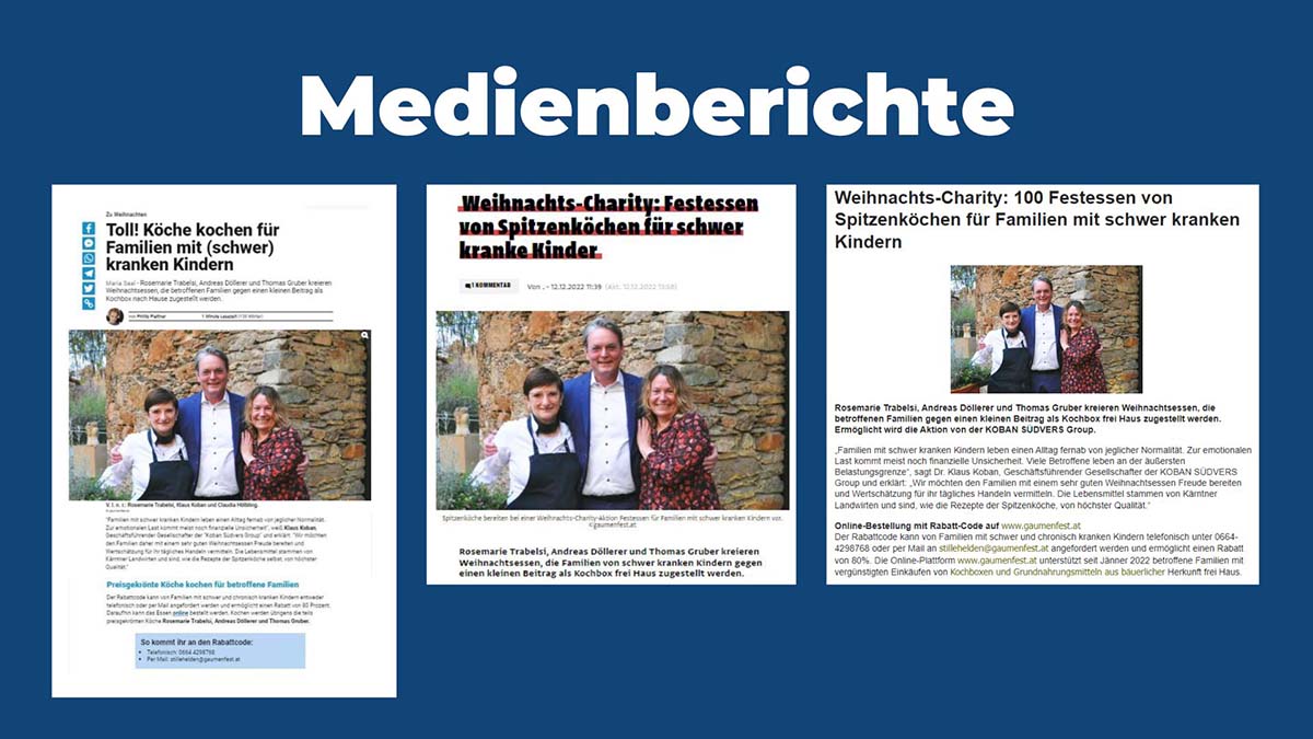 Medienberichte Weihnachts-Charity