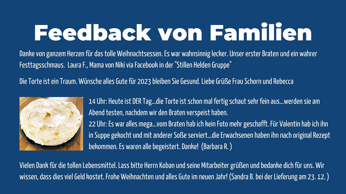Feedback von Familien