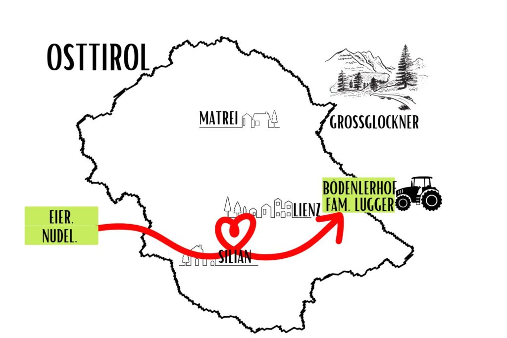 Ortsgrafik vom Bödenlerhof von Alois Lugger