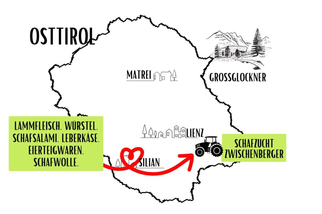 Ortsgrafik Schafzucht Zwischenberger
