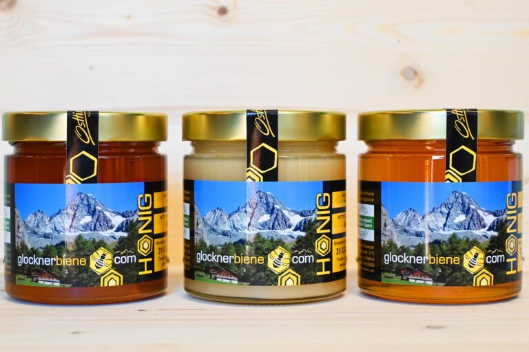 Blüten-Wald Honig, Cremehonig und Gebirgshonig von der Gebirgsimkerei Glocknerbiene